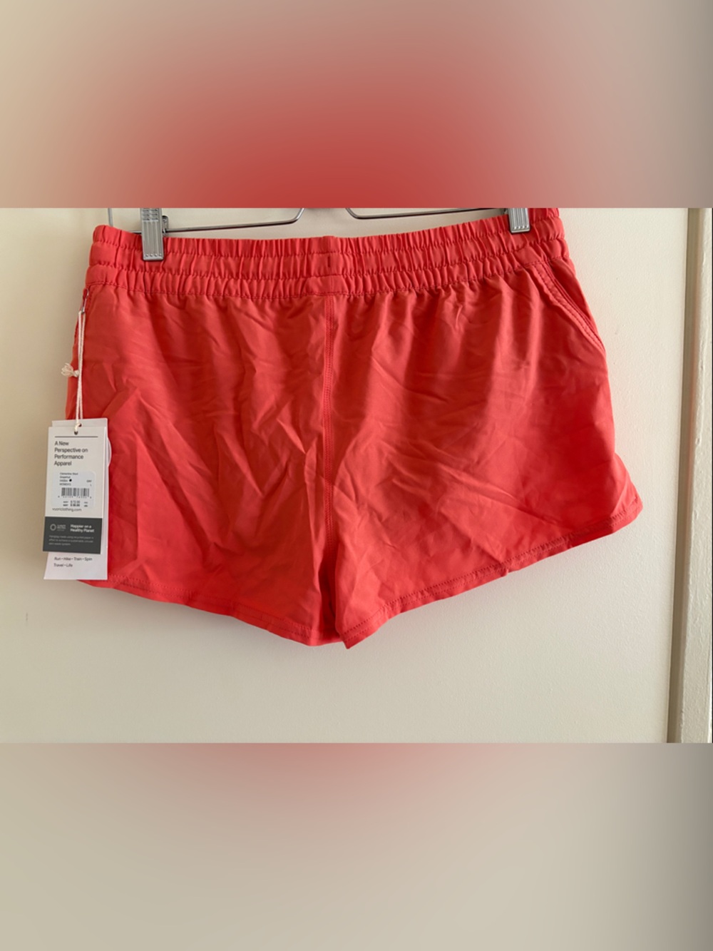 Vuori Coral-Red Women's Athletic Shorts - Picture 5 of 5